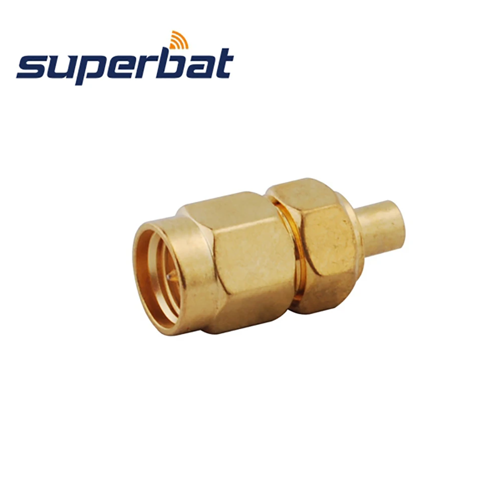 

Superbat 5pcs SMA-MMCX 50 Ohm Adapter SMA Plug to MMCX Jack Straight RF Coaxial Adapter Connector