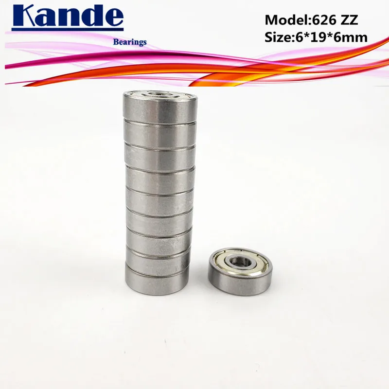 Kande подшипники 626 ABEC-1 ZZ ABEC-3 626ZZ ABEC-5 миниатюрный радиальный шарикоподшипник 6x19x6 мм