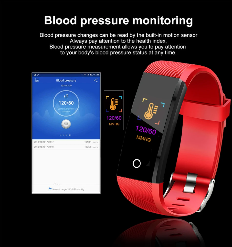 Спортивный браслет на запястье часы водонепроницаемый фитнес-трекер фитнес-часы