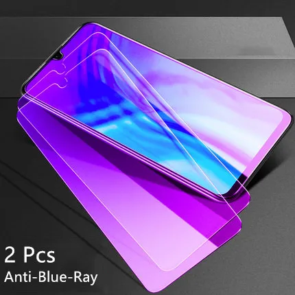 2 Pcs Anti-Blue-Ray 2 шт Полное закаленное стекло для Honor 10i 8A Pro 20 Lite анти-синий луч 9H Защитная пленка для экрана для huawei Y6 Y7 на Honor10i - Цвет: 2 Pcs Anti-Blue-Ray
