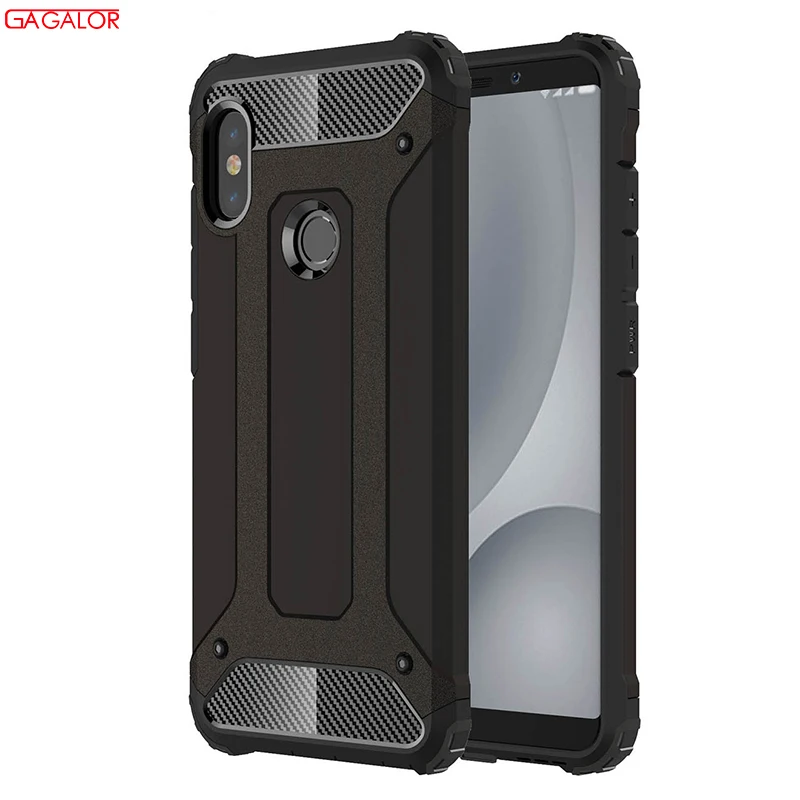 Бронированный чехол для Xiaomi Redmi Note 5 6 7 Pro Силиконовый + жесткий ПК Противоударный