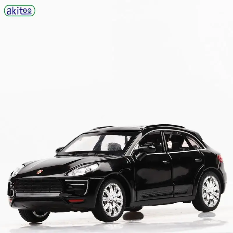 Akitoo 1:32 Tianying модель автомобиля Cayenne macan Модель автомобиля Моделирование игрушечный автомобиль дети мальчик игрушка тянуть назад автомобиль#2429 - Цвет: Черный