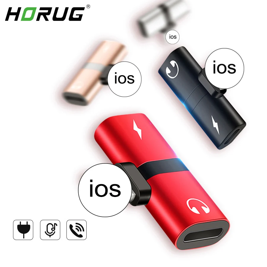 HORUG адаптер для мобильного телефона iPhone 7 8 X Зарядное устройство Адаптер Наушники