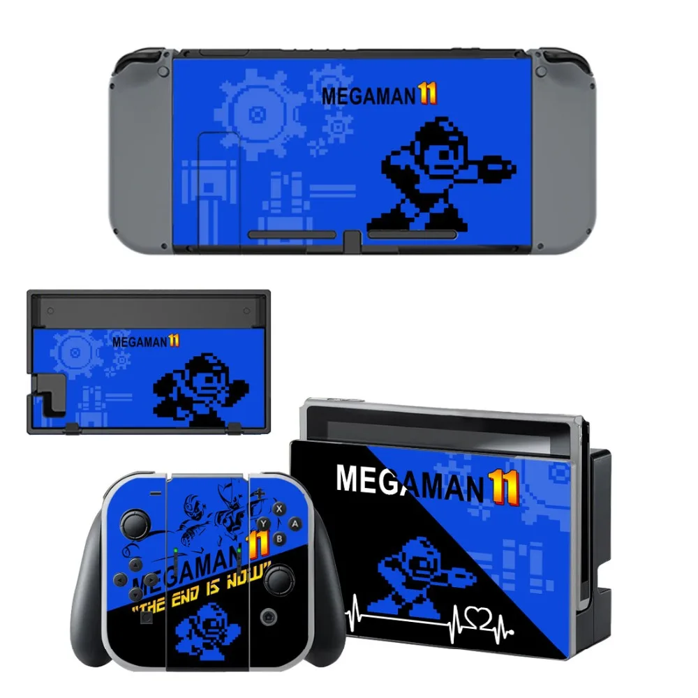 Игра мега человек наклейка из винила и кожи Стикеры для Nintendo Switch NS консоли +