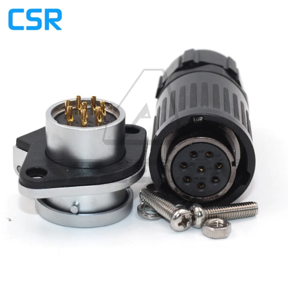 Водонепроницаемый пыленепроницаемый 8-контактный Штекерный гнездовой кабель