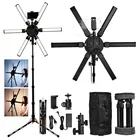 Освещение для фотосъемки Fusitu 3200-5600K, мультимедиа, экстремальный 60 Вт светодиодный кольцевой светильник со звездой, лампа для видео со штативом для камеры, телефона, макияжа