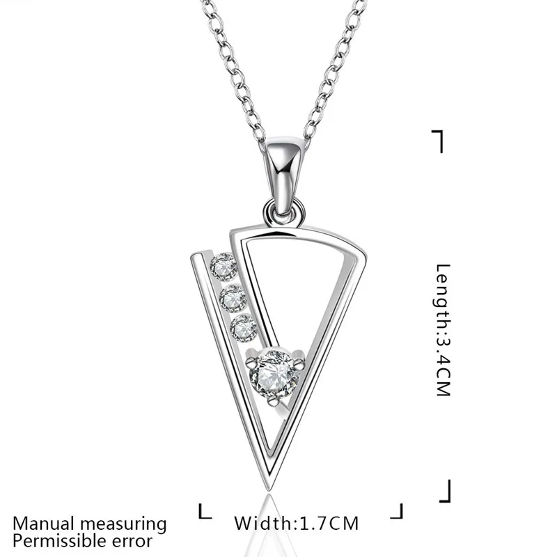 New Beautiful Necklaces Women Triangle Design &amp Pendants Silver Plated Fashion Jewelry Gift | Украшения и аксессуары