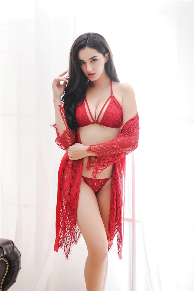 

Sexy Women Lace Nightdress Lady Summer Pajamas Dresses Sexy Deep V Neck Lingerie Sleepwear Lace Babydoll Underwear Robe Solid