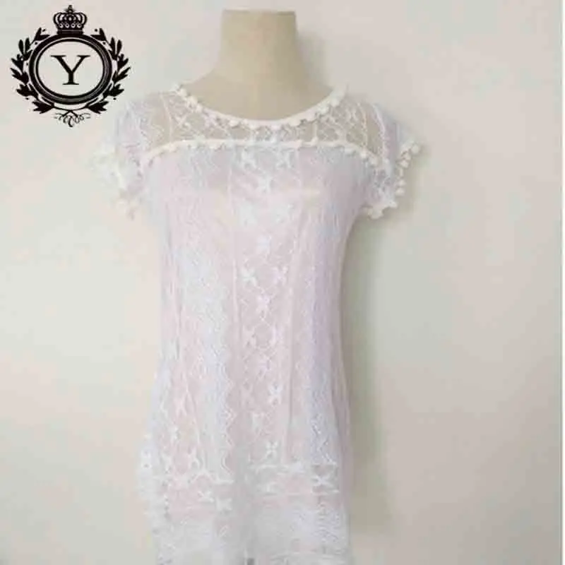 COUTUDI Summer Dress Sexy Women Casual Sleeveless Beach Short Tassel Black White Mini Lace Vestidos Plus Size S-5XL | Женская одежда
