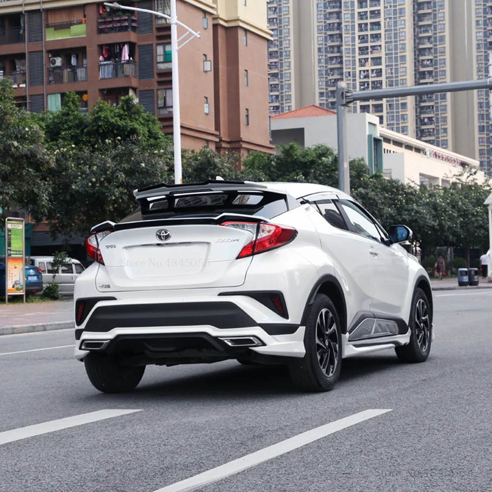 Для Toyota CHR C-HR IZOA, верхний спойлер, высокое качество, АБС пластик, Неокрашенный задний спойлер, багажник, губы, крыло, Стайлинг автомобиля