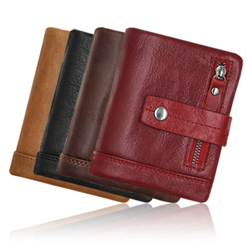Кошелек из натуральной кожи мужской портфель подарок Cudan Portomonee Perse Карманный для