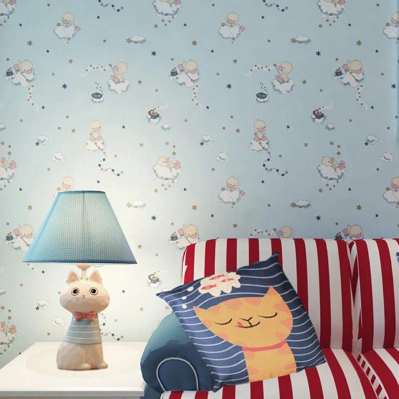 Новые нетканые обои с изображением утки животных из мультфильма милая настенная