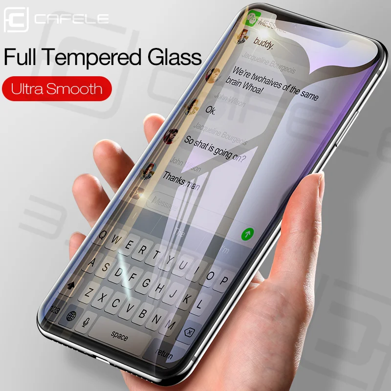 Защитная пленка для экрана из закаленного стекла Cafele iPhone X Xr Xs 11 pro MAX полное