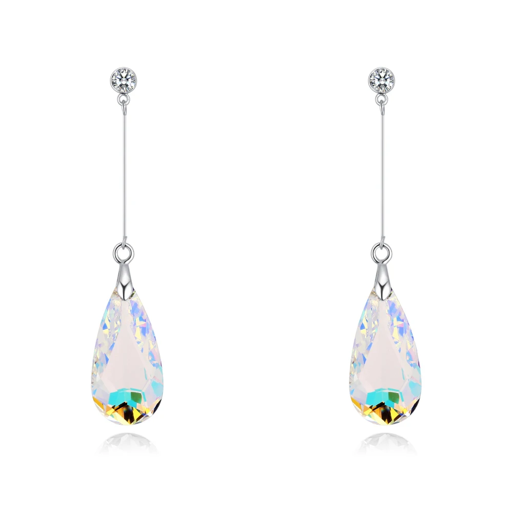 Malanda оригинальные серьги-капли с кристаллами SWAROVSKI для женщин, модные длинные висячие серьги, свадебные ювелирные изделия, подарок - Окраска металла: Crystal AB