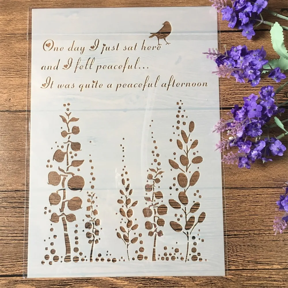 Хит 4 шт./компл. A4 сад бабочек наслоения Трафареты рисунки на стену штампованная