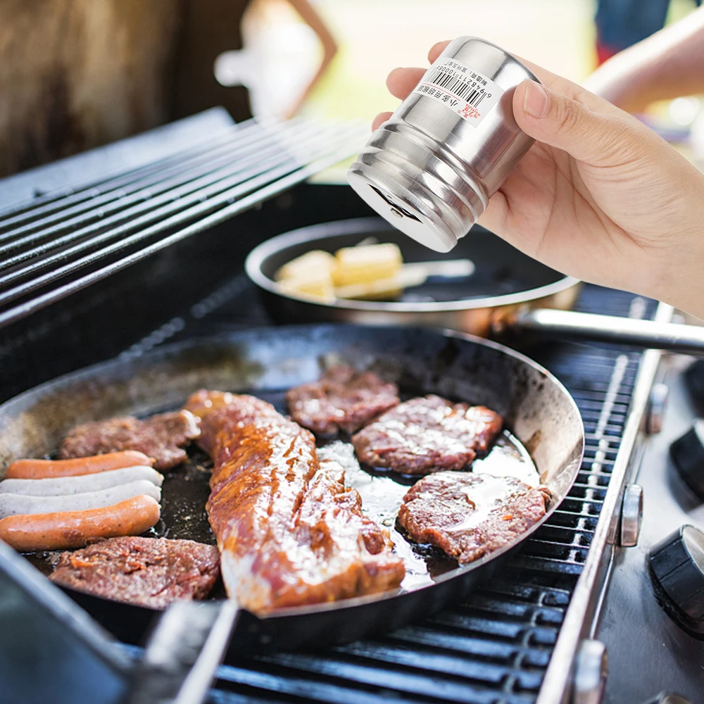 6 шт Открытый Кемпинг нержавеющая сталь специй соль шейкер для сахара приправа