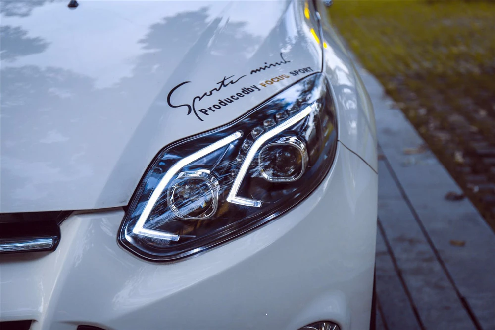 Автомобильный Стайлинг для Ford Focus фары 2012 2013 2014 Передняя светодиодная фара DRL