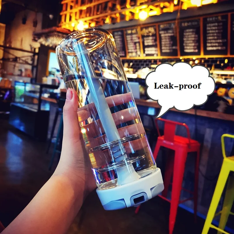 Большой стакан бутылки для воды BPA Free Sport My Bottle Студенческая кружка с ремнем шейкер для протеина шейкер с чайным впрыскивателем