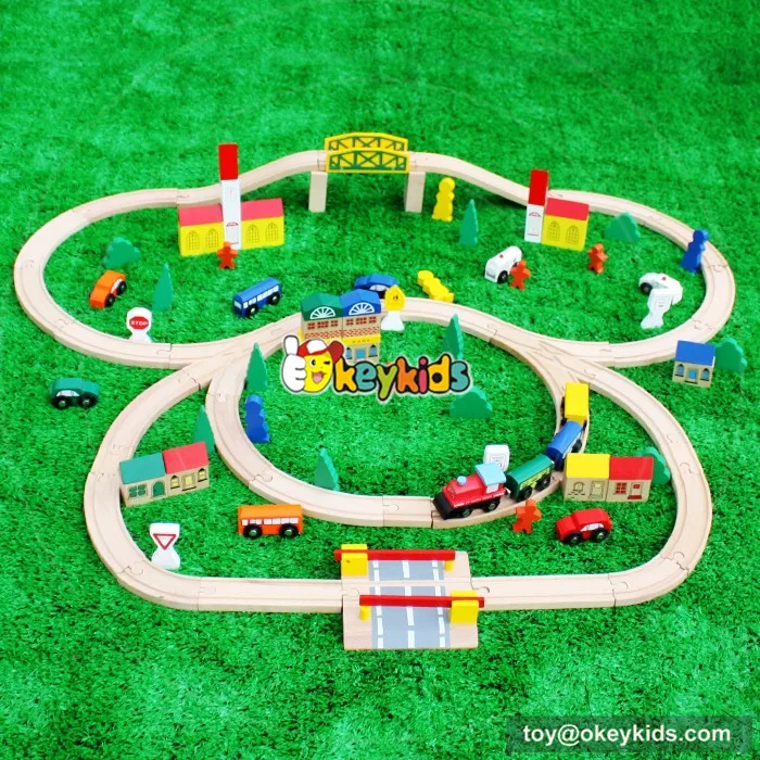 Ручной деревянный поезд Трехместный Loop железнодорожный путь детская игрушка