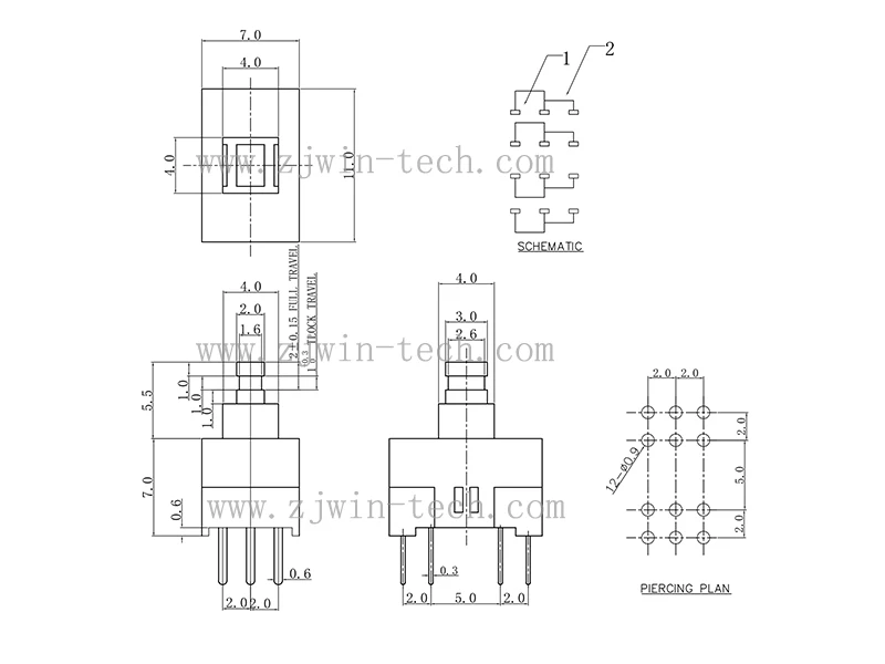 10PCS/Lot 11MM*7MM Self-locking Power Push button switch micro 12pin DIP Latching tact | Обустройство дома