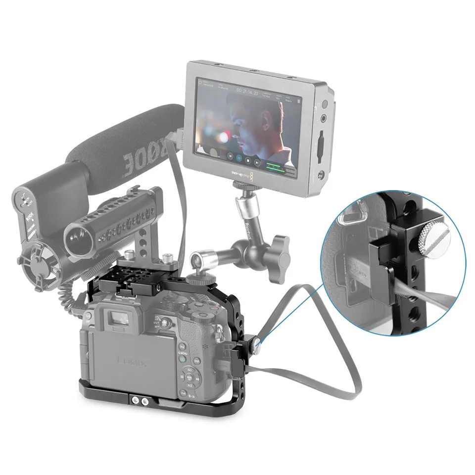 SmallRig G7 клетка для Panasonic Lumix DMC-G7 камера клетка с HDMI кабель зажим+ Холодный башмак+ крепление Nato Rail-1779