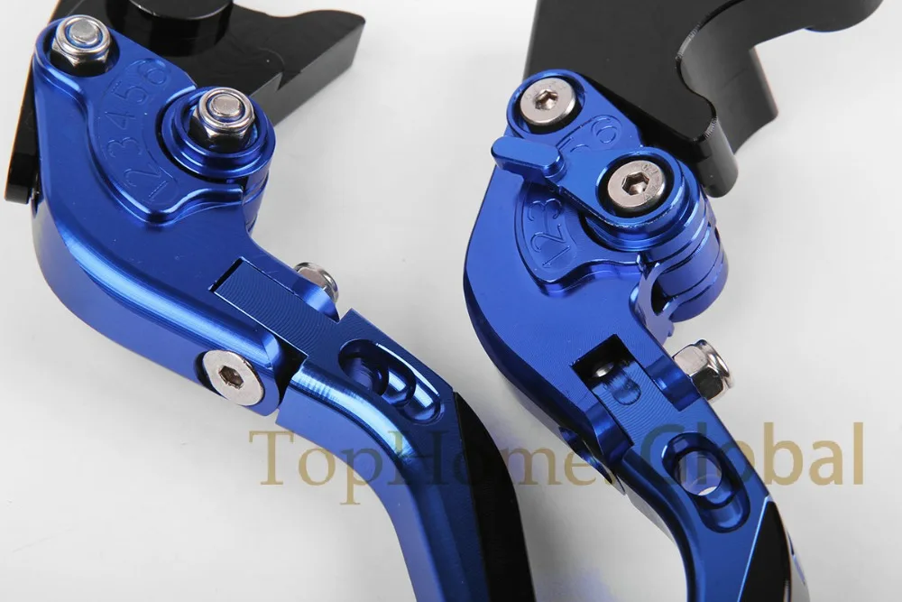 ЧПУ Складные и выдвижные рычаги тормозной муфты для YAMAHA YZF R1 2004 2008 синий/черный 2005