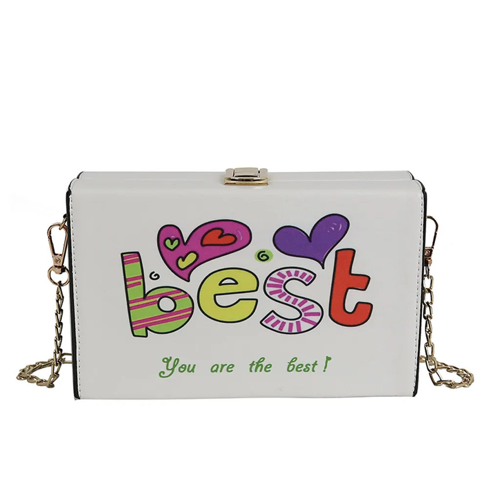 Aelicy Bags For Women 2019 Fashion Wild Simple Messenger Bag Grils Women's Letter Best Love Hasp Package Chain | Багаж и сумки
