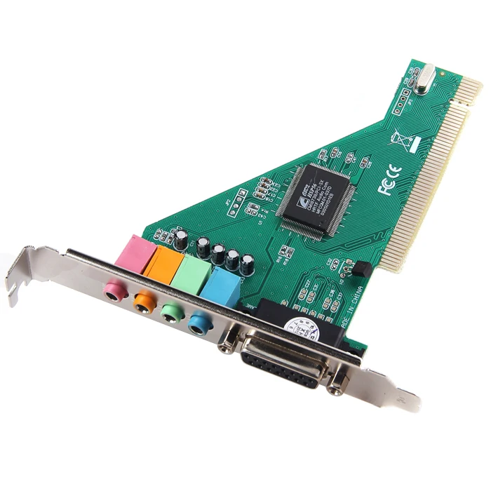 Новый 4 канальный 5 1 Surround 3D ПК PCI Звук Аудио карта w/игры MIDI Порты и разъёмы звуковая