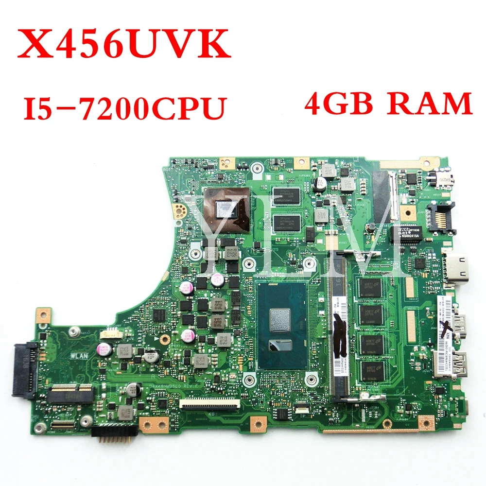 X456UVK I5-7200CPU 4 Гб оперативная память материнская плата REV2.0 для ASUS X456UV X456UQK
