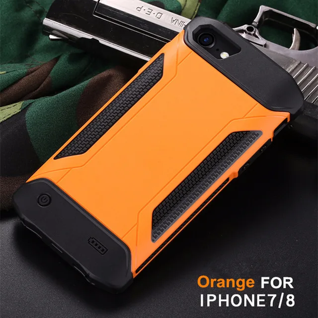 Orange For 7 8 4000/5000 мАч для iPhone 8/7/6s/6 Портативный чехол для зарядного устройства для iPhone 8/7/6s/6 Plus внешний аккумулятор запасная крышка зарядного устройства - Цвет: Orange For 7 8
