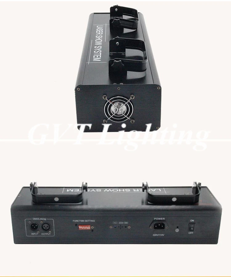 3 головки Красный Зеленый Синий сканирующий лазерный свет сценическое освещение