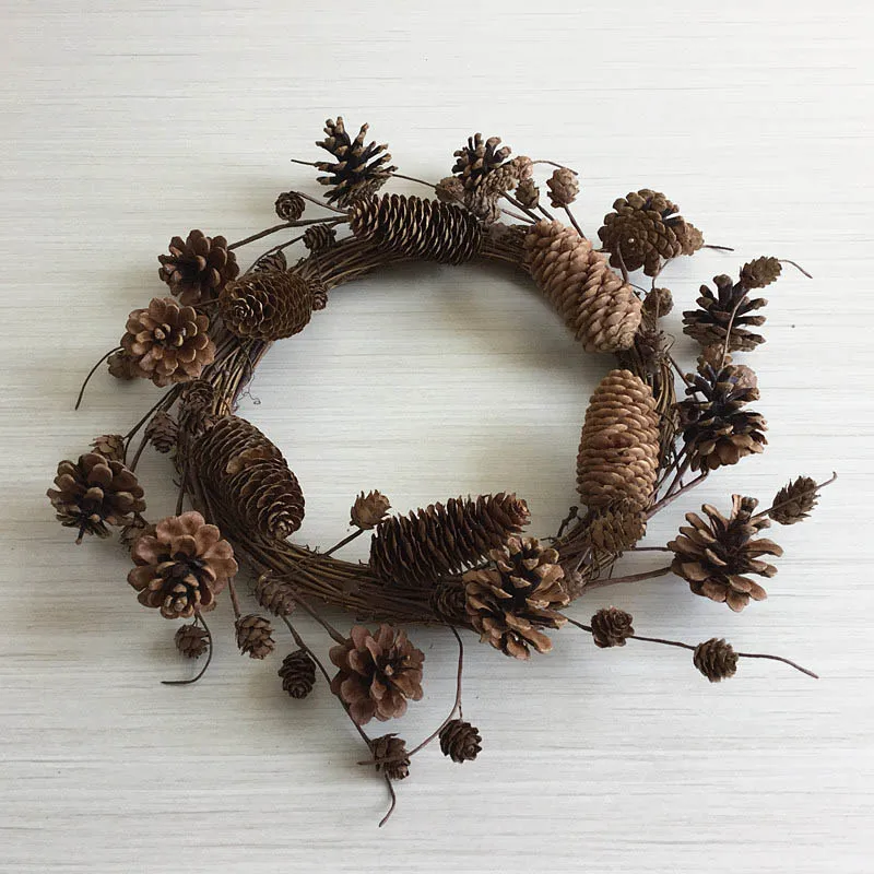 'Best' искусственный Pinecone гирлянда дверь висячие украшения Рождественский