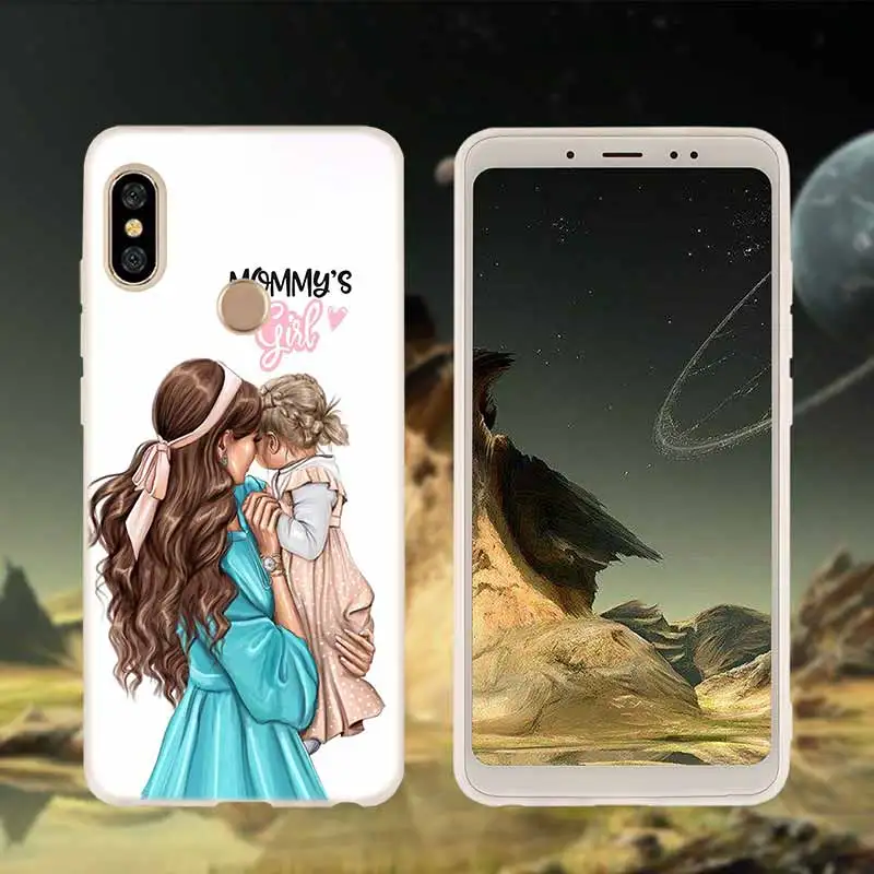 as the picture 11 Мягкий силиконовый чехол для телефона из ТПУ для Xiaomi Redmi 4X 4a 5 Plus 5a S2 6a 6 Note 8 7 5 6 4 5a Pro коричневая шерсть для мамы и дочки - Цвет: as the picture 11