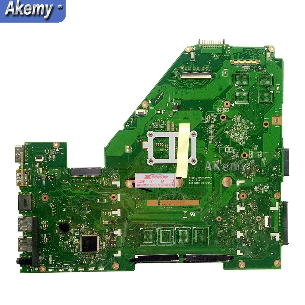 Akemy X550CC материнская плата для ноутбука Asus X550CA X550CL R510C Y581C X550C оригинальная 0GB-RAM