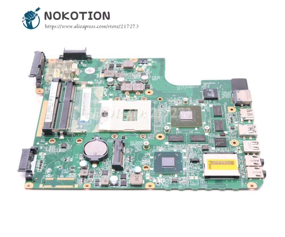 NOKOTION A000074700 DATE5DMB8F0 материнская плата для ноутбука Toshiba Satellite L700 L745 HM65 DDR3 GT525M 1 Гб |