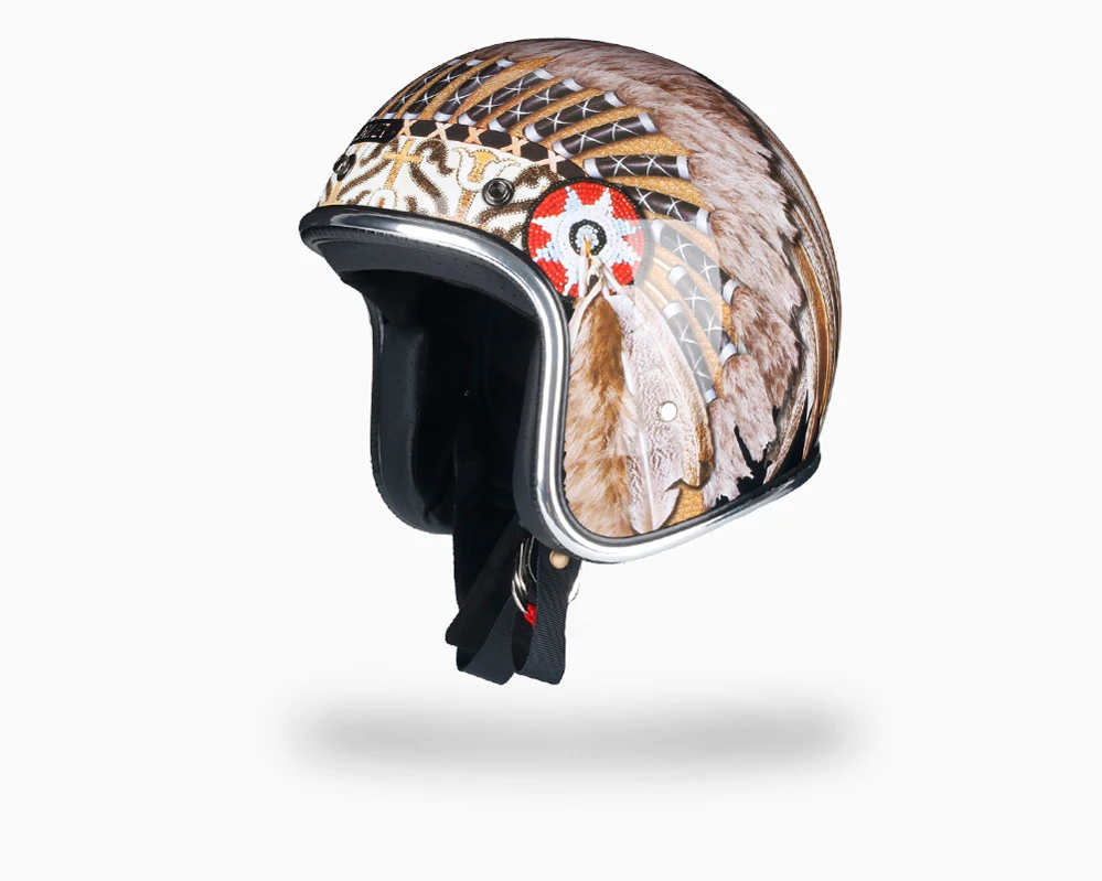 LDMET винтажный мотоциклетный шлем jet capacetes de motociclista Щепка хром vespa cascos para moto Кафе racer зеркало