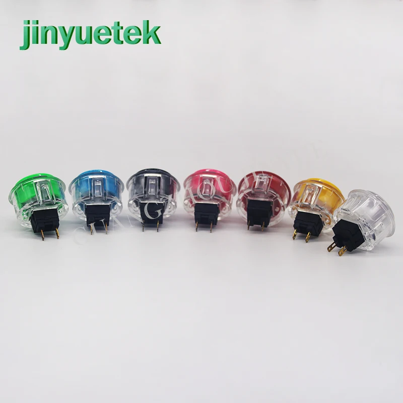 30 мм комплект аркадные кнопки Sanwa 5 в led игровой автомат Clear Edge кнопка кристалл для Jamma DIY аркадный джойстик