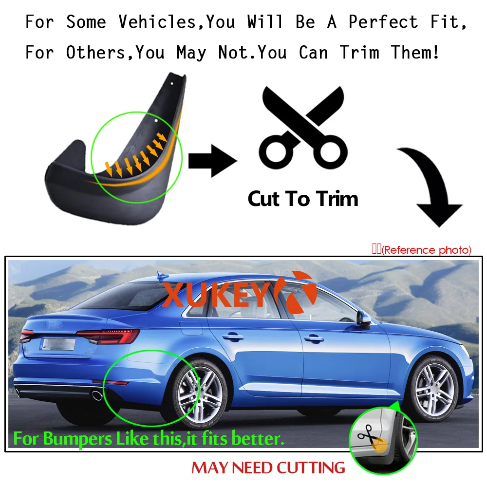 2 шт./комплект универсальные брызговики для Peugeot FIAT Citroen VW AUDI KIA Buick Renault Ford Mazda 3 4