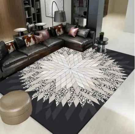 Американский Скандинавский шениль ковры геометрической формы для гостиной