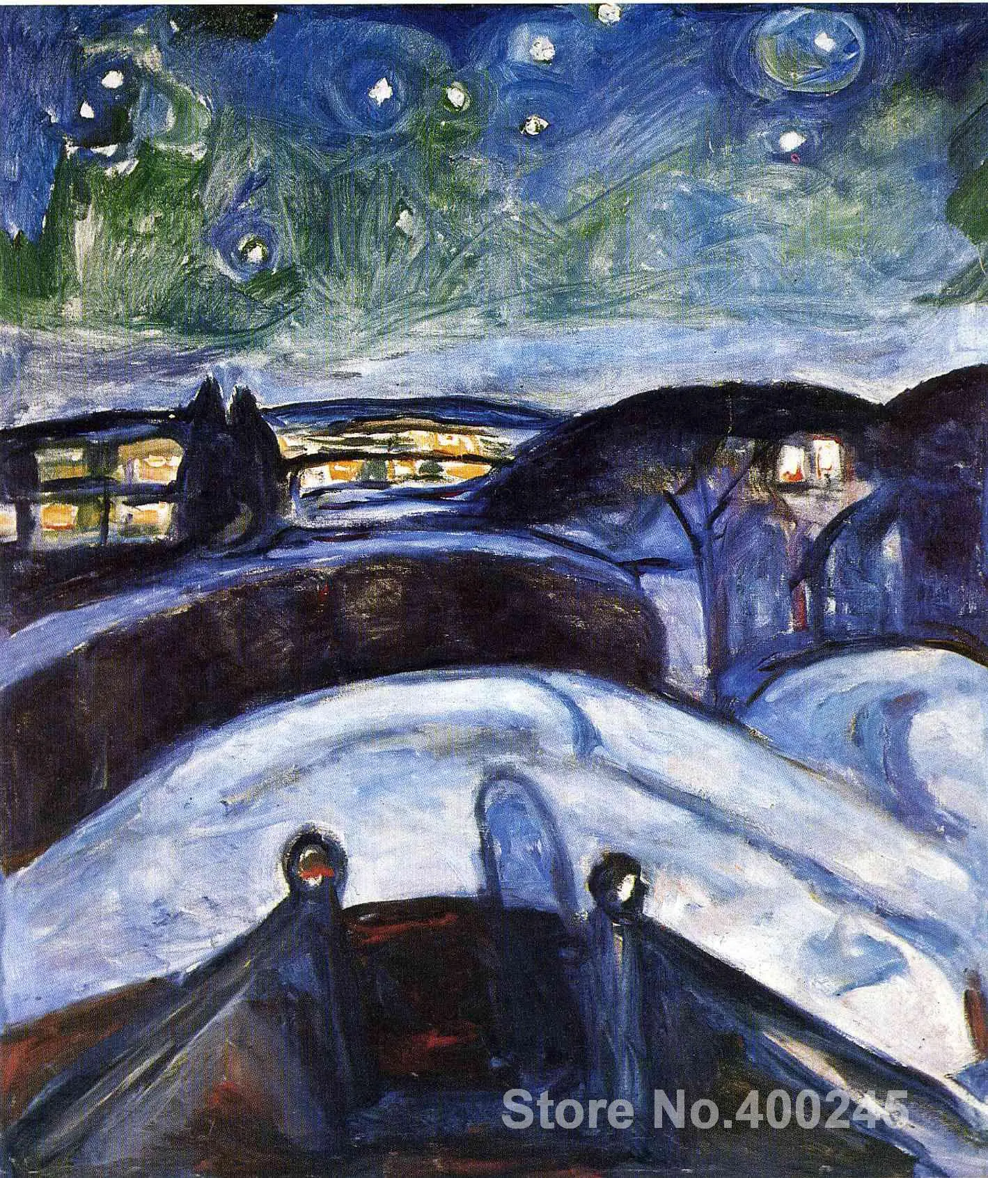Картины звездной ночи от Edvard Munch современное искусство Высокое качество ручная
