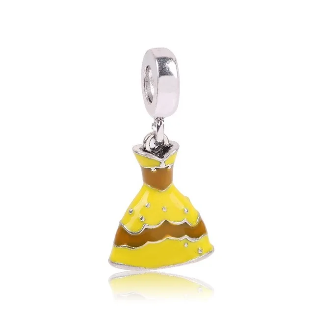 B024 Dodocharms браслет розовый шарик ожерелье прекрасный кулон подарок цвет модный синий подходит Pandora фиолетовый Снежинка - Цвет: B024