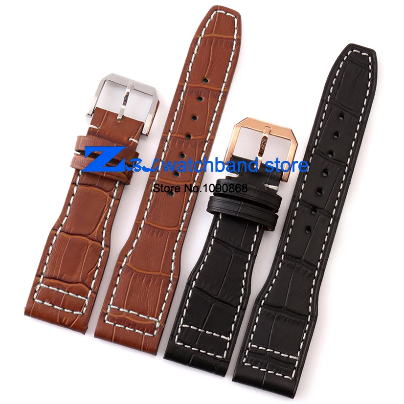 Ремешок для часов из натуральной кожи коричневый черный|leather watchband|genuine leather