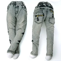 4 5y teen boy jeanschildren denim caprisbrass buttons embroidered trousers mh9026