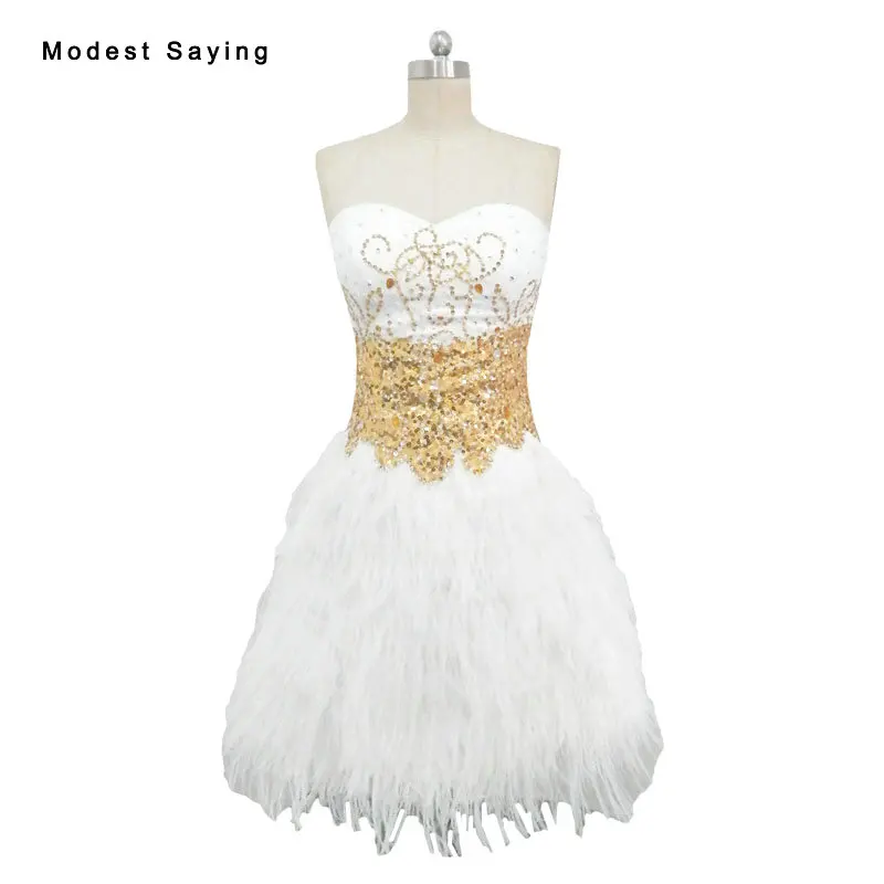 Роскошные белые сексуальные коктейльные платья трапециевидного силуэта с
