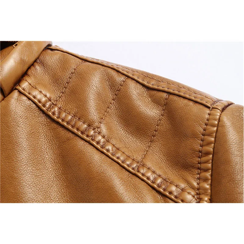 Мужская кожаная куртка с капюшоном veste cuir homme Толстая из искусственной кожи