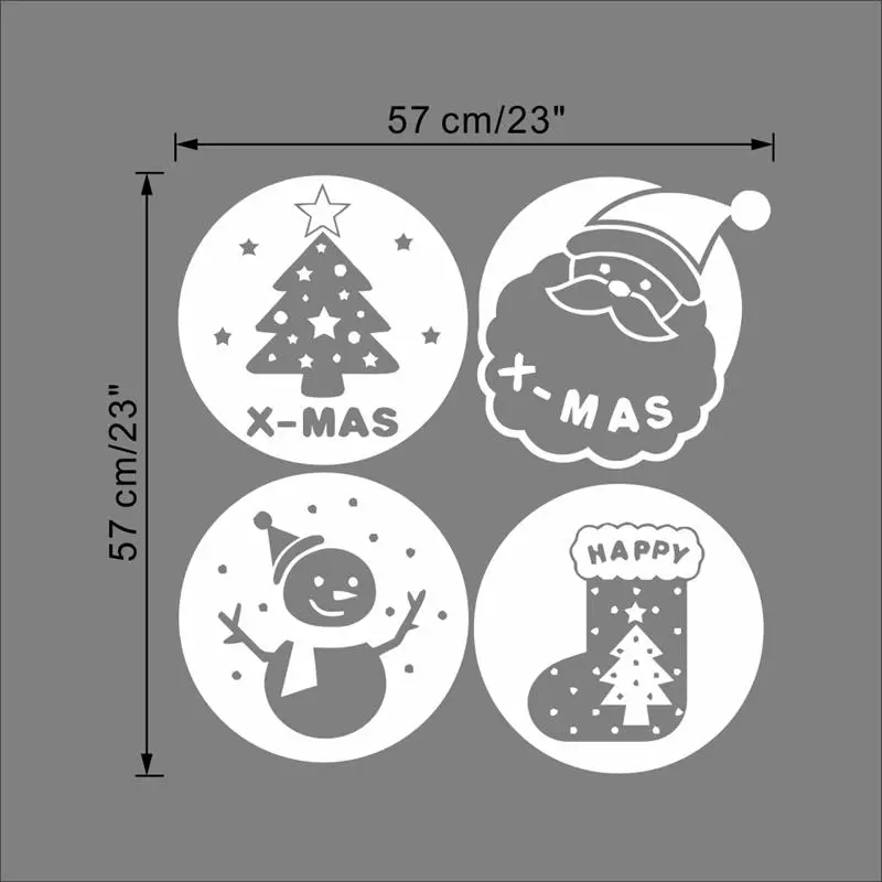 Рождество Санта-Клаус дерево Снеговик носок стены окна стикер xmas62