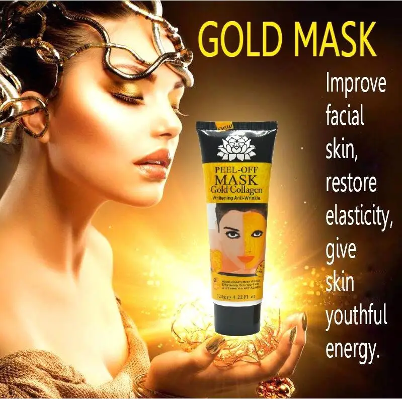 Бренд 24K Золотая маска против морщин старения для лица Уход за лицом отбеливание