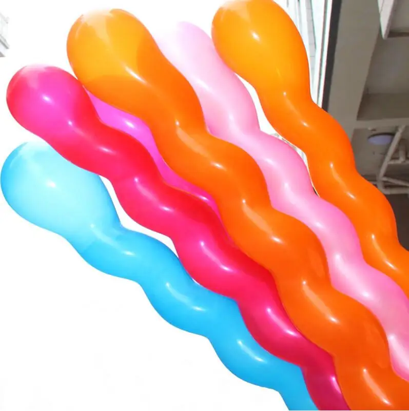 20 шт./лот многоцветные винтовые спиральные латексные воздушные шары для свадьбы