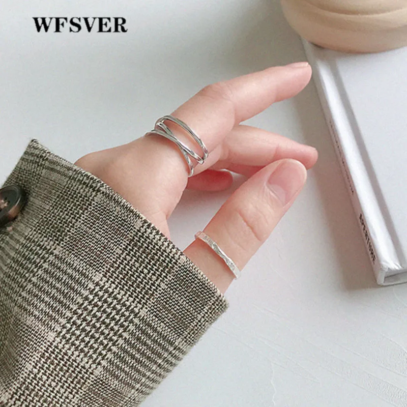 WFSVER кольцо из стерлингового серебра 925 для женщин в Корейском стиле