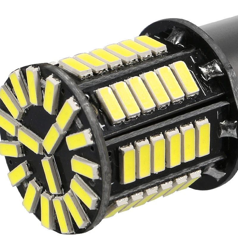 HYZHAUTO 2 шт 1156 Ba15s P21W свет 4014 66 SMD S25 автомобиля авто светодиодные Фары заднего хода